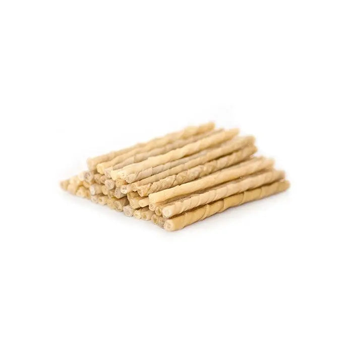 Tyggepinde snoede naturel 500g ca.100 stk 8 mm