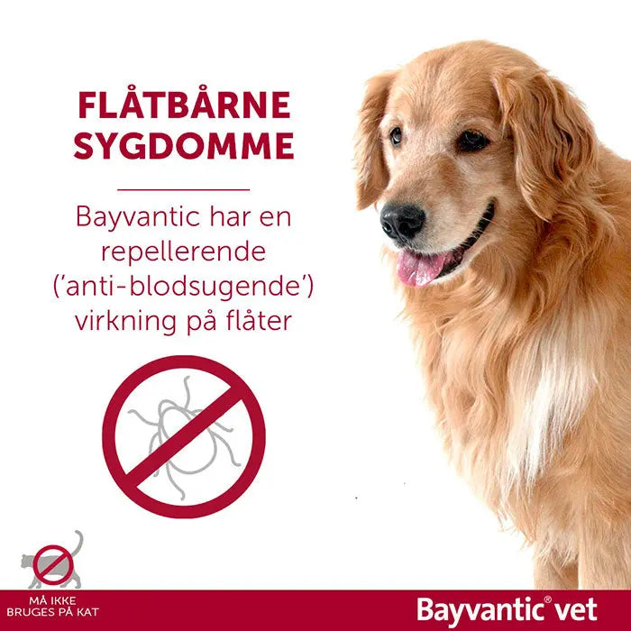 BAYVANTIC VET Flåt- & loppemiddel hund under 4 kg - 4x0,4ml