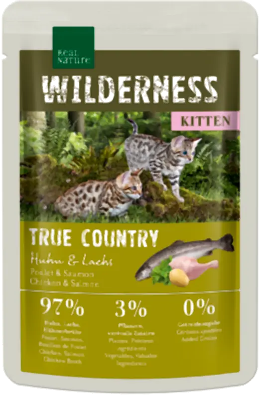 Kitten Wild. True Country, pou kylling & laks 85 g