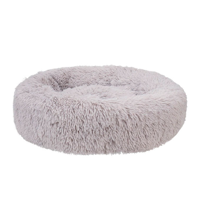 Hundeseng Fluffy XL Ø115 cm lysegrå
