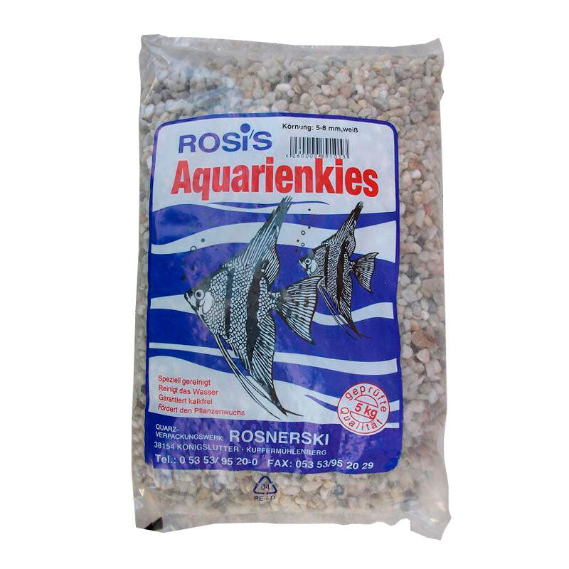 Akvariegrus 5 kg / 5-8 mm hvid