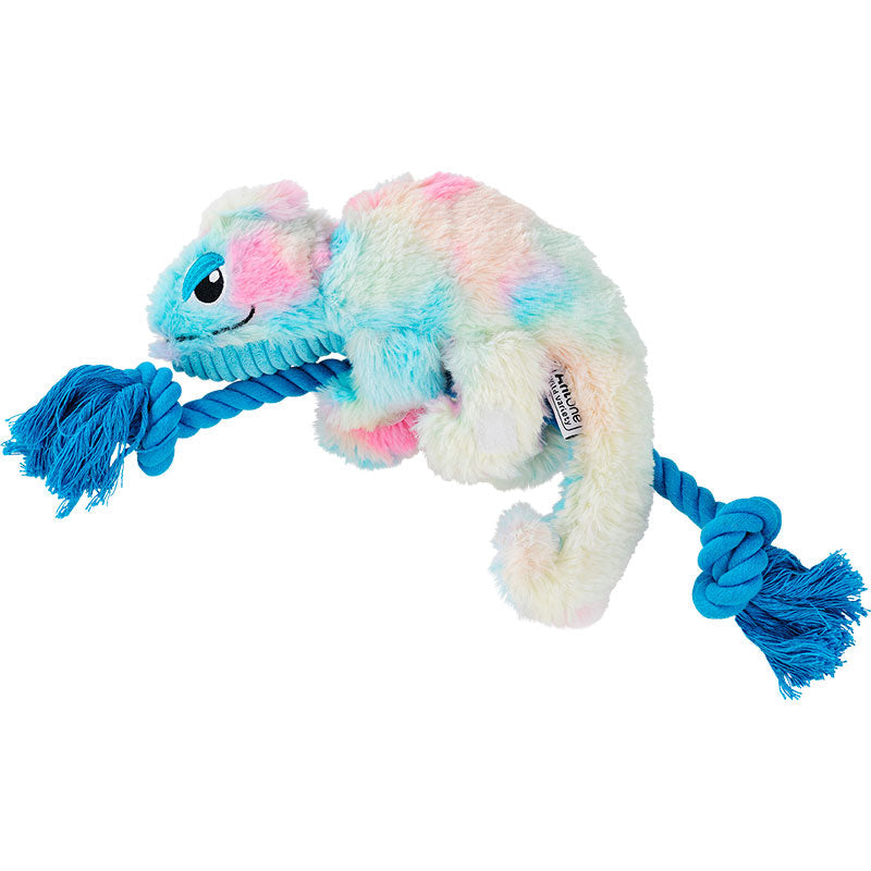 Plyslegetøj kamæleon m/reb S-M 29x12x5 cm